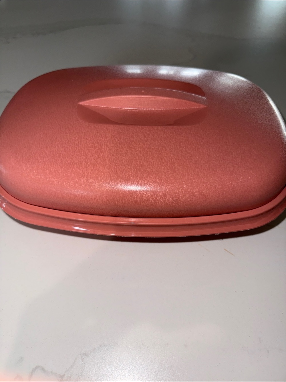 Tupperware Micro-steamer 1 1/2qt dish, colander and cover. Dusty Rose Vintage
